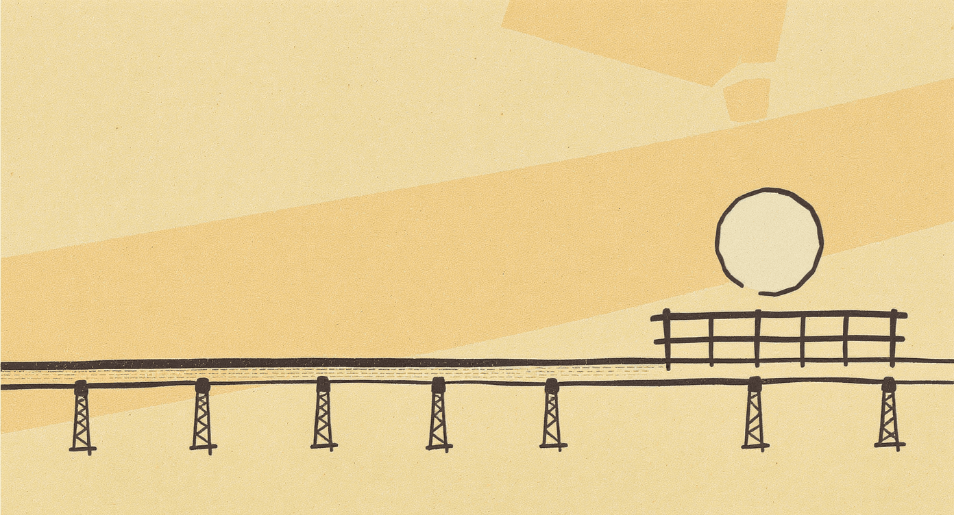 A loose written rule drifting beside branching terminal paths in an AI workflow.