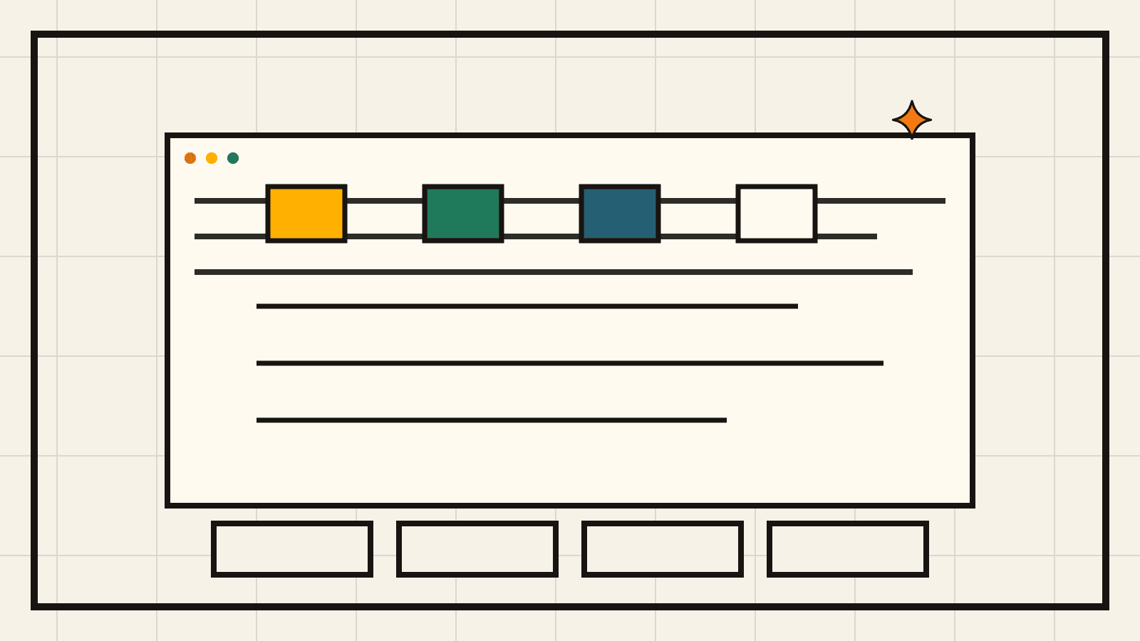 A launch-day model test bench with task cards, review stamps, and evidence ledgers.